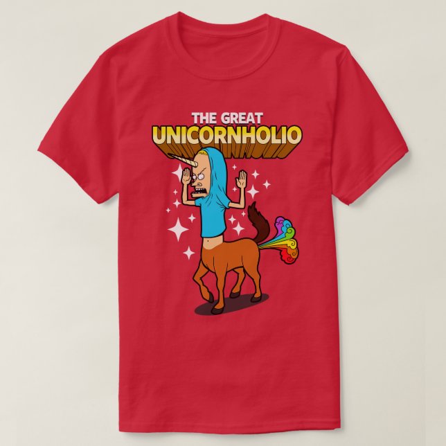 Lustigt Unicorn Farting Rainbow Retro 90s Toon T Shirt (Design framsida)