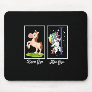 Lustigt Unicorn Illustration before After Gym Musmatta