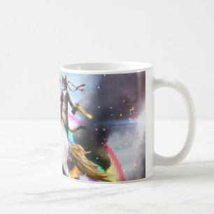 Lustigt Unicorn och Cat Cotton Kaffemugg