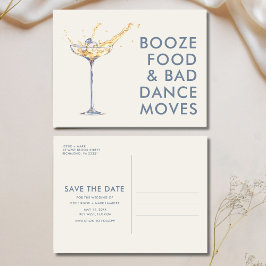 Lustigt unikt Bröllop spara datum Meddelande Vykort