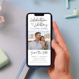 Lustigt unikt foto Bröllop spara datum Spara Datumet