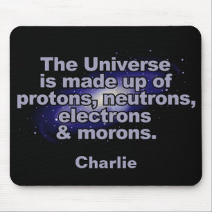 Lustigt "Universe", eget namn mousepad Musmatta