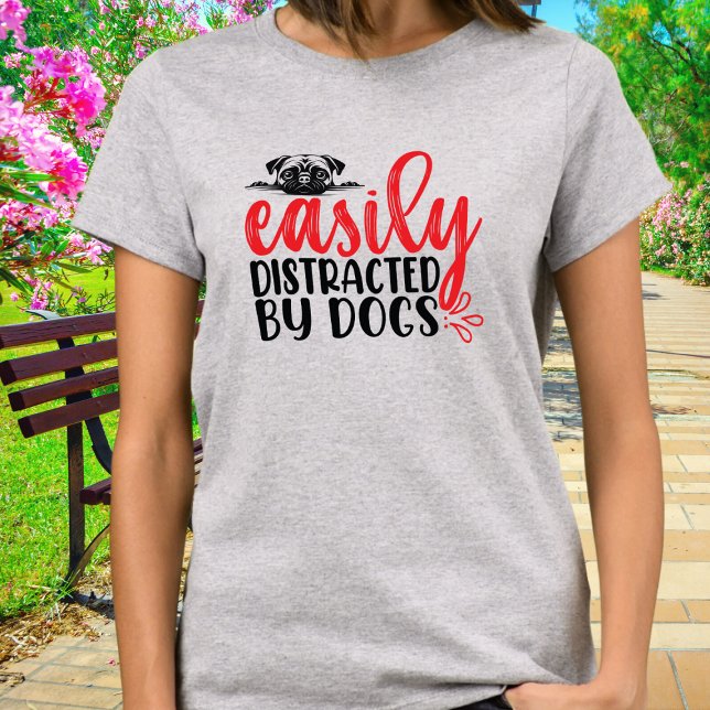 Lustigt uppdelat av Pug hundar T Shirt (Skapare uppladdad)