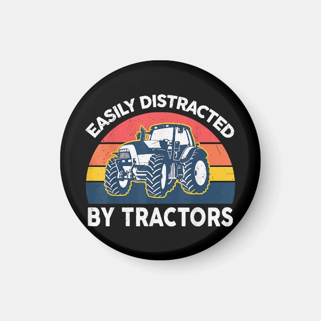 Lustigt uppdelat av Traactor-Shirt Farmer F Magnet (Framsidan)