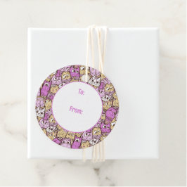 Lustigt uppspelande katter gåvor etiketter