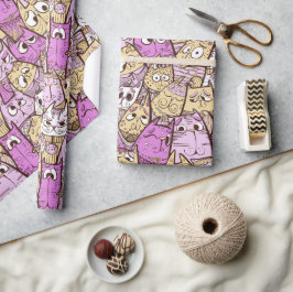 Lustigt uppspelande katter presentpapper