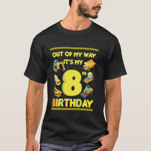Lustigt ur min konstruktion 8:e födelsedagsdelen t shirt