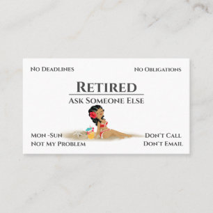 Lustigt ur Tecknaden Woman Pension Visitkort