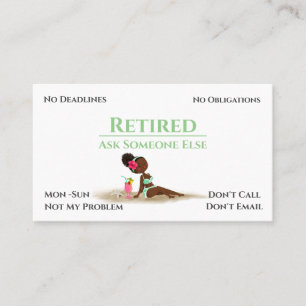 Lustigt ur Tecknaden Woman Pension Visitkort