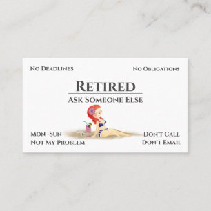 Lustigt ur Tecknaden Woman Pension Visitkort