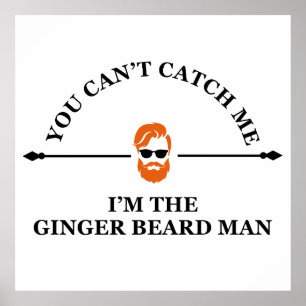 Lustigt uttryck om gingerskägg poster