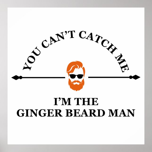 Lustigt uttryck om gingerskägg poster (Framsidan)