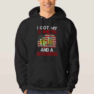 Lustigt vaccinering i Har mina två skott och en bo Hoodie