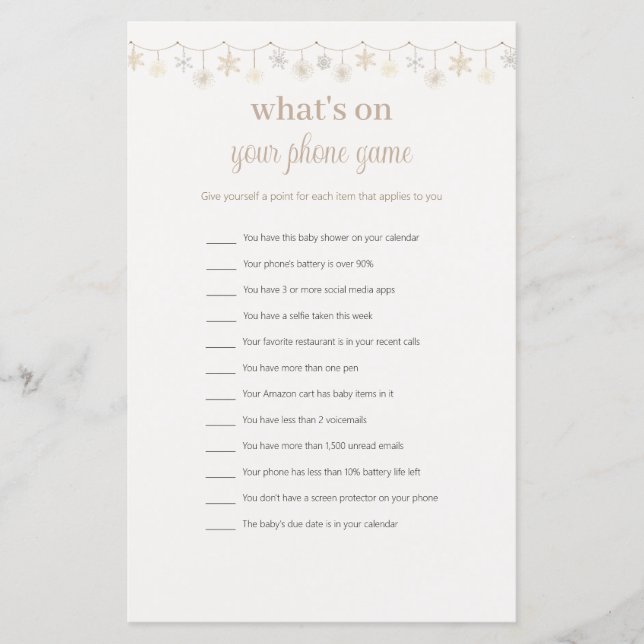 Lustigt vad är på ditt Mobila babyspel? (Framsida)