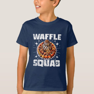 Lustigt vaffelrutmönster för fläkt t shirt