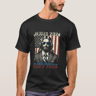 Lustigt val Jesus 2024 Gör Amerika Godly igen T Shirt