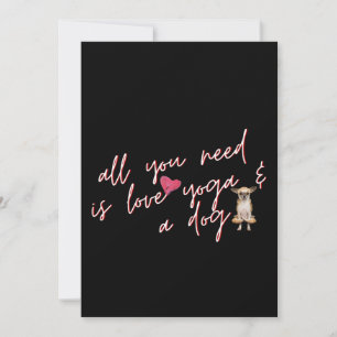 Lustigt Valentine! Allt du behöver är kärlek yoga Inbjudningar