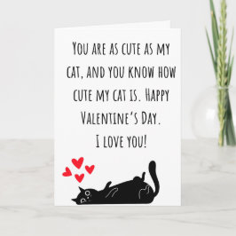 Lustigt Valentine lika sött som min katt. Kort