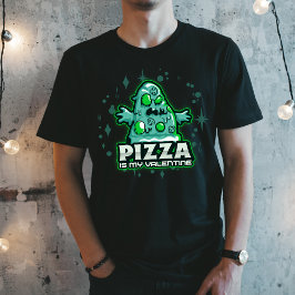 Lustigt Valentines day Gift for Gamers. Pizza Kärl T Shirt