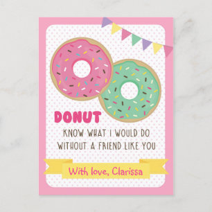 Lustigt Valentines day-kort - Donut (klassrum) Helg Vykort