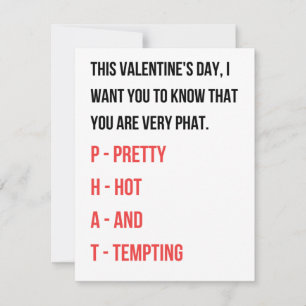 Lustigt Valentines day-kort för henne Julkort
