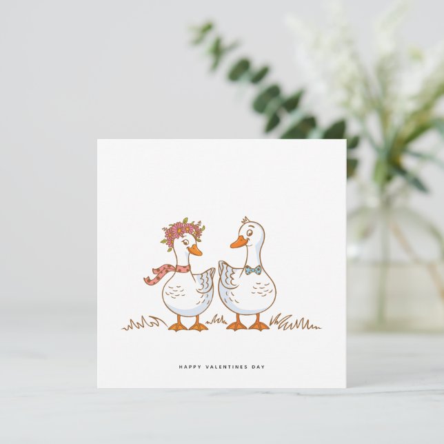 Lustigt Valentines day-kort för Husaband-fru Julkort (Stående Fram)