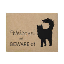 Lustigt välkomstbeläggning av Cat Rustic