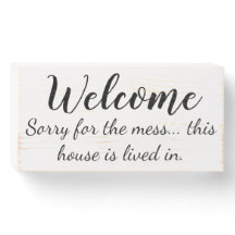 Lustigt välkomsttecken