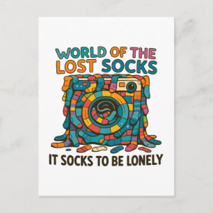 Lustigt Vansk socks-världen saknas men glöms inte  Helg Vykort