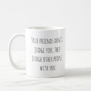Lustigt Vänskap BFF Bestie Quote Satt Simple Kaffemugg