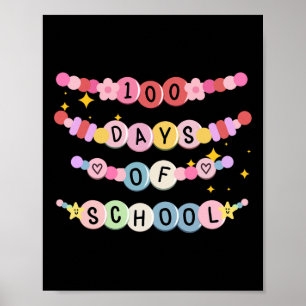 Lustigt Vänskap Bracelet 100 skoldagar 100:e skold Poster