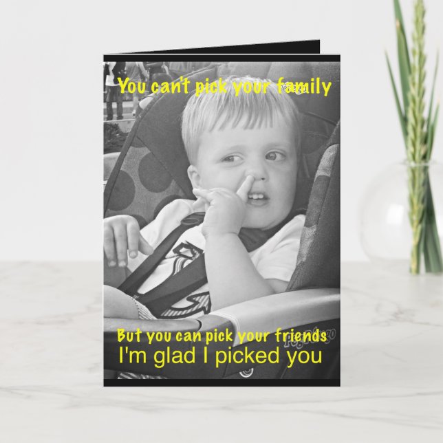 Lustigt vänskap-kort kort (Framsida)