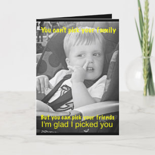 Lustigt vänskap-kort kort