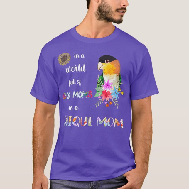 Lustigt var en caique Parrot Bird Mamma Mor T Shirt (Framsida)