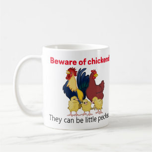 Lustigt var försiktig med Chickens lilla Peckers F Kaffemugg