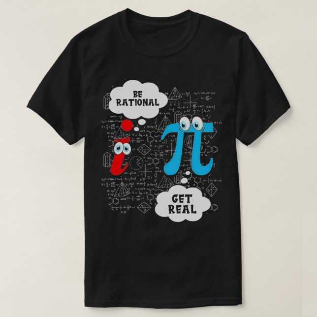 Lustigt, var Rational, få riktig cute Math Pun-sta T Shirt (Design framsida)
