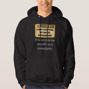 Lustigt varningsmeddelande Sarkastic Quote Fastic Hoodie