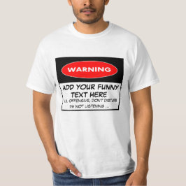 Lustigt varningsmeddelande tee