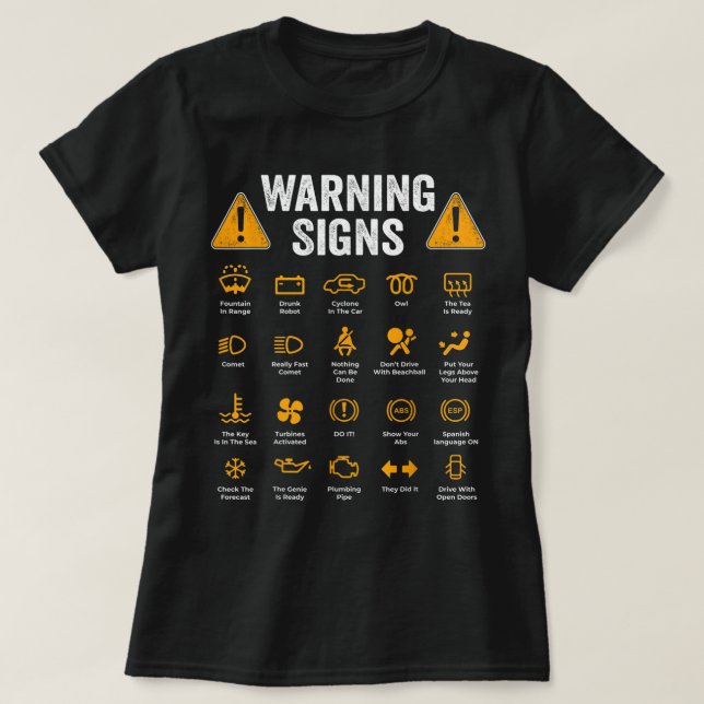 Lustigt Varningsskyltart 101 Auto Mechanic Gift T Shirt (Design framsida)