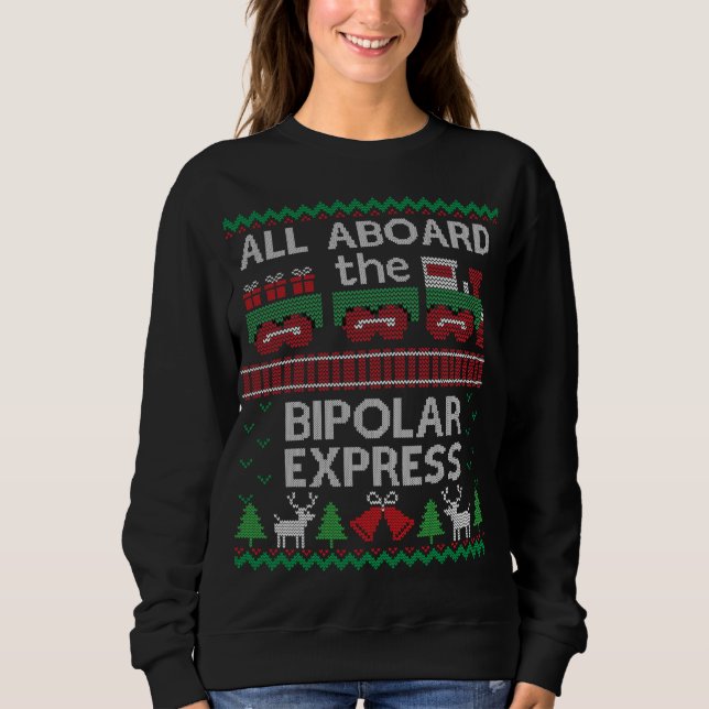 Lustigt Vatten - bipolär Express Tåg T Shirt (Framsida)