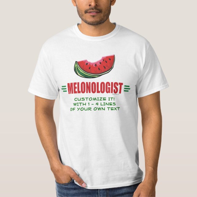 Lustigt vattenmelon t shirt (Framsida)