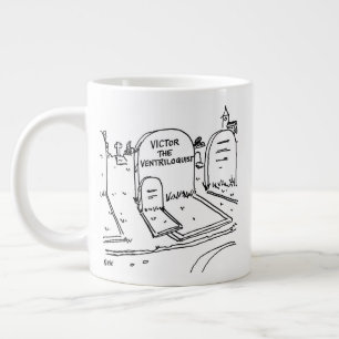 Lustigt Ventriloquism Gag. Ventriloquist Jumbo Mugg