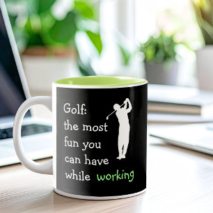 Lustigt verkställande Golf Gift Två-Tonad Mugg