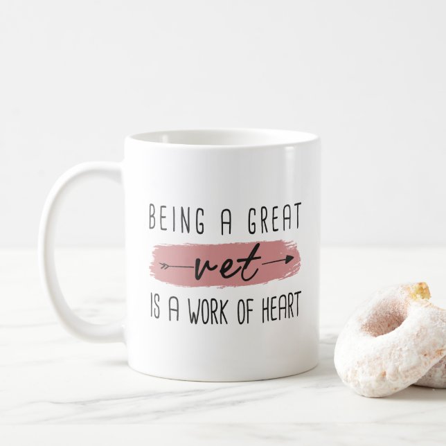 Lustigt veterinärcitat för veterinärmedicin kaffemugg (Med munk)