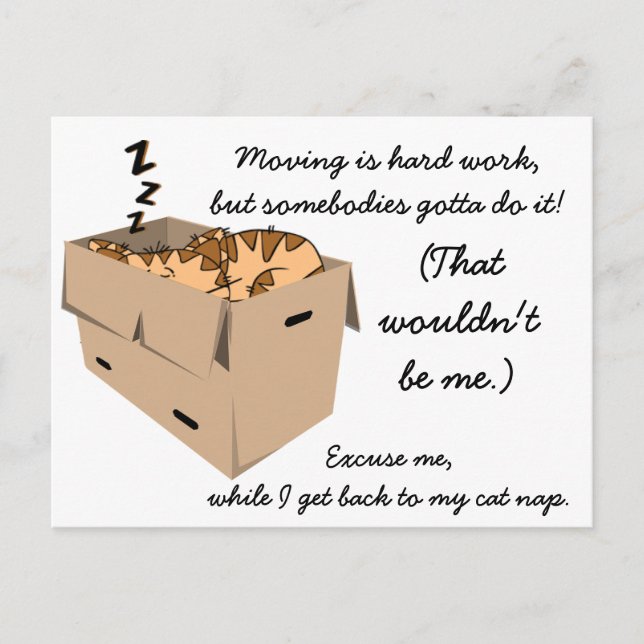 Lustigt "Vi är Flytta" Nya adress meddelanden (Framsida)