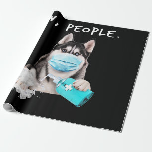 Lustigt, vi som har hund på ansikte-maskgåva presentpapper
