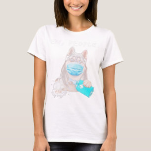 Lustigt, vi som har hund på ansikte-maskgåva t shirt