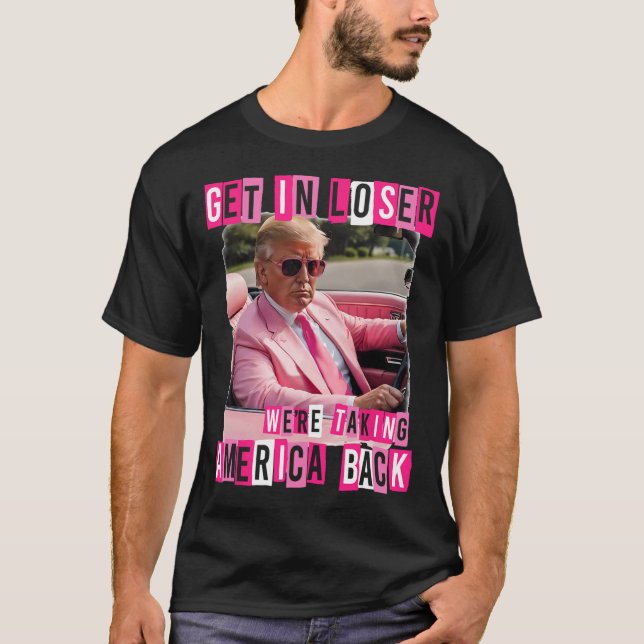 Lustigt, vi tar Amerika tillbaka Trum T Shirt (Framsida)