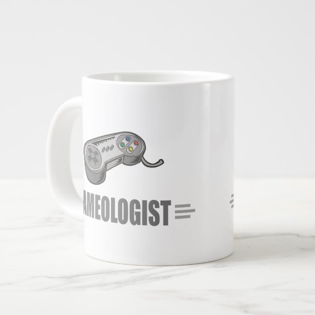 Lustigt videospelare jumbo mugg (Framsida vänster)