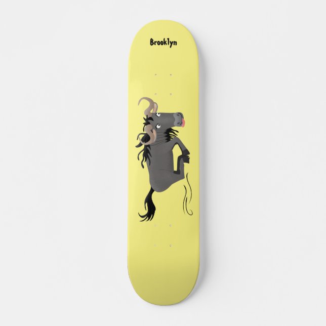 Lustigt vildaste körande tecknad illustration mini skateboard bräda 18,5 cm (Framsida)
